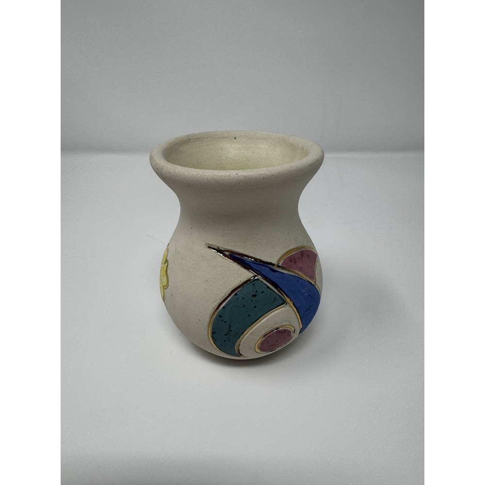 Native American Pottery Handmade Vintage S. Red Elk Signed 2002 Sioux Clay Vase